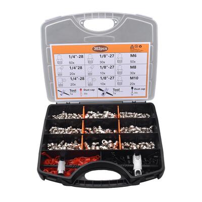 热销黄油牛油嘴套35041装注脂0油p嘴公制美制混合32c嘴s