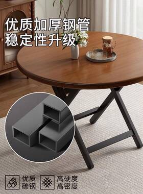 可折叠桌子小户型用餐桌出租房家简圆YCI形吃饭阳台便携易式摆桌
