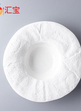 9.25寸石鳕纹哑光草帽碗法式汤碗西酒碗店汤碗点心鱼宽边HBT24330