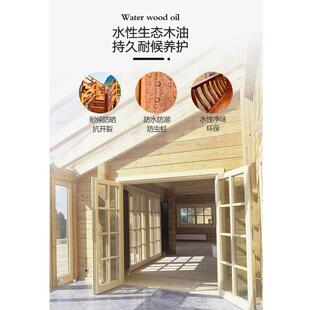 彩菊水漆料3L木器漆防腐木油漆防潮性防霉耐候涂实木漆水性木水性