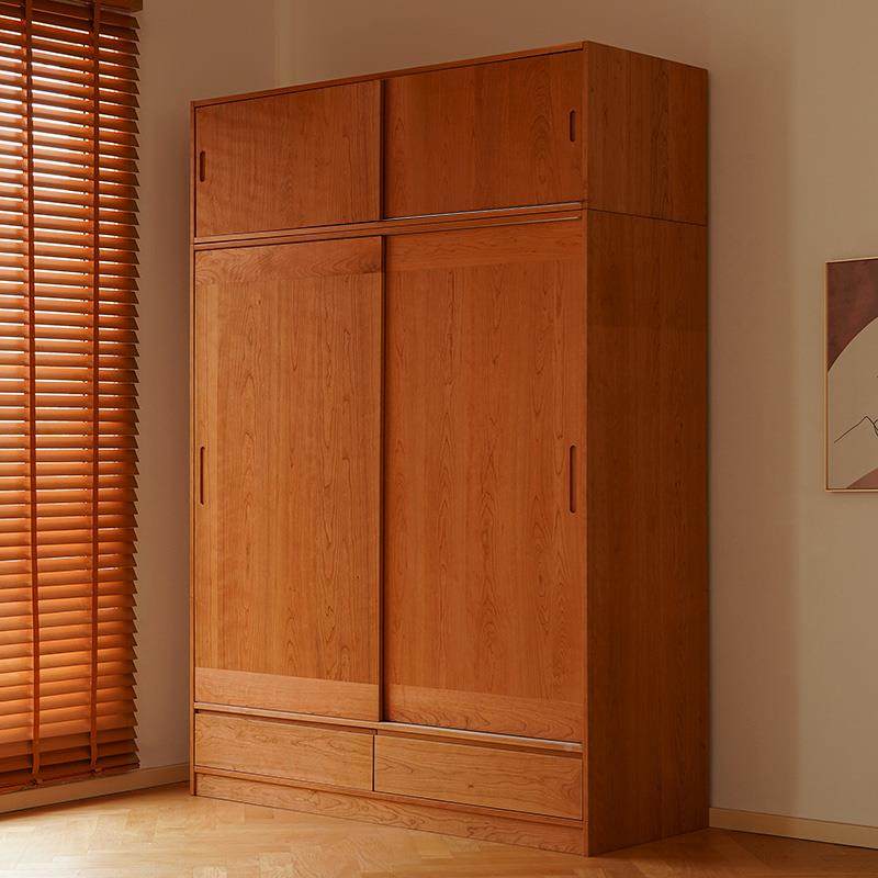L樱桃木TOB衣柜拉门原木全木实日式简约移门大衣推橱卧I室收纳柜,鲜花速递/花卉仿真/绿植园艺,割草机/草坪机,淘宝优惠券,粉丝福利购,淘宝优惠卷