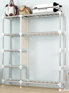 简室易衣柜家用卧布衣柜出衣租房用结实耐架用EQH组装简约现代全