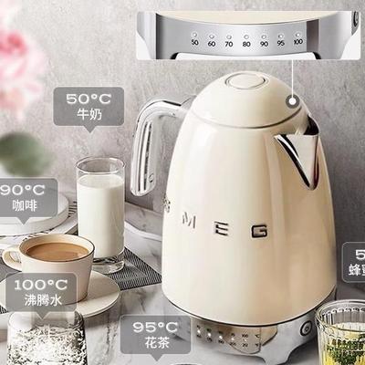 现货欧规意大利SMEG复古热用水壶茶7196档温泡度家送电礼