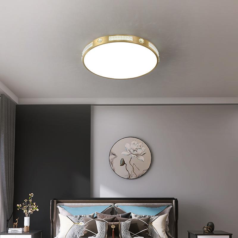 新中式客厅灯全铜吸顶灯现代大气中国风餐厅过道阳台led卧室主灯