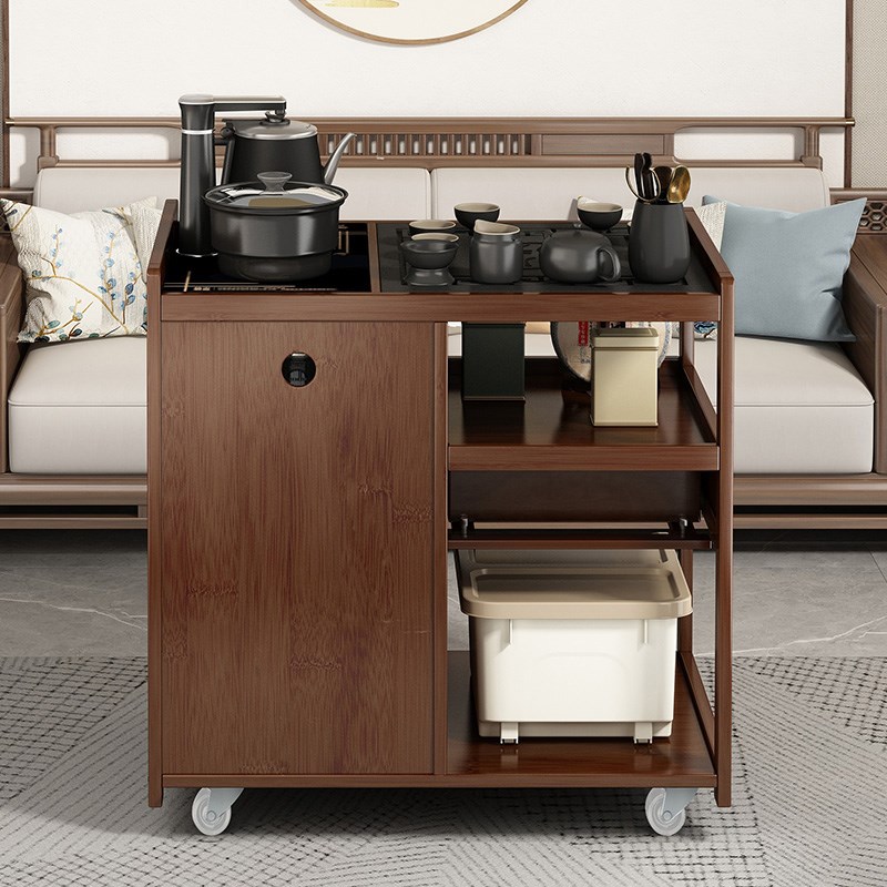移动边几带轮沙发茶台多功能烧水一体茶车家用客厅简约现代茶水柜