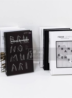 简约英文可翻页装饰真书样板间售楼处艺术软装饰品仿真书籍摆件