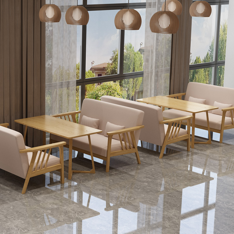 甜品店休息区接待洽谈休闲沙发桌椅奶茶店蛋糕房沙发