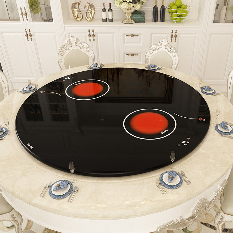 双火锅餐桌暖菜板加热转盘多功能保温板智能家用旋转电磁炉热菜板
