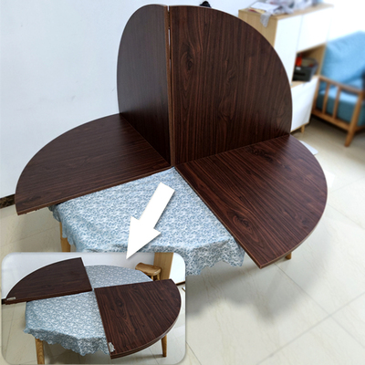 四分可折叠圆桌面4折圆桌台面板餐桌圆形4块家用大圆桌12/10/20人