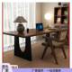 现代简约实木客厅大长书桌办公学习桌家用工作台小户型餐书桌一体