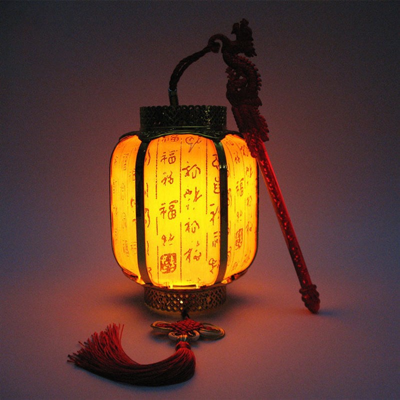 剧本杀走秀红灯笼舞蹈跳舞汉服古风拍照道具儿童手提挂饰发光手持