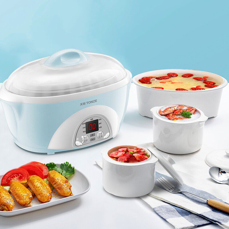 陶瓷电炖锅家用全自动隔水炖燕窝炖盅BB粥煲汤煮粥锅电砂锅1-4人3