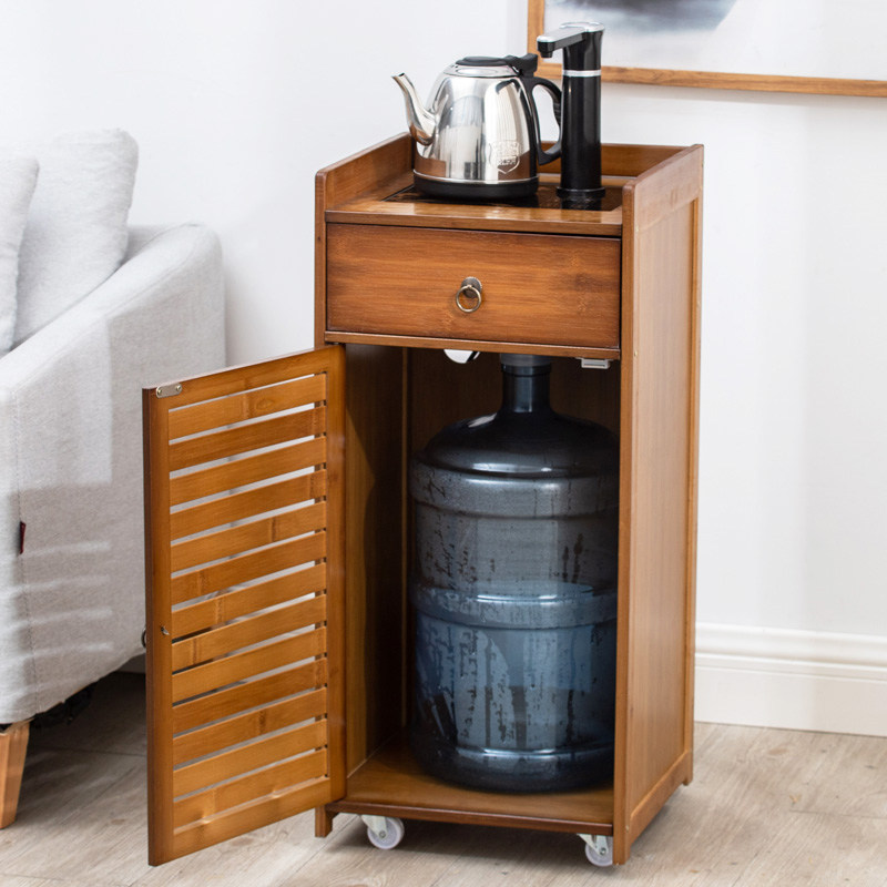 纯净水桶柜自动上水饮水机柜办公室客厅家用移动茶水柜桶装水架子