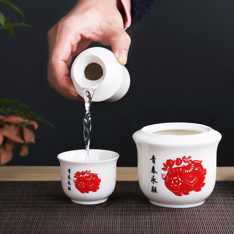 十二12生肖熱酒壶创意二两温酒壶套装酒具老式热水烫酒黄酒暖酒器