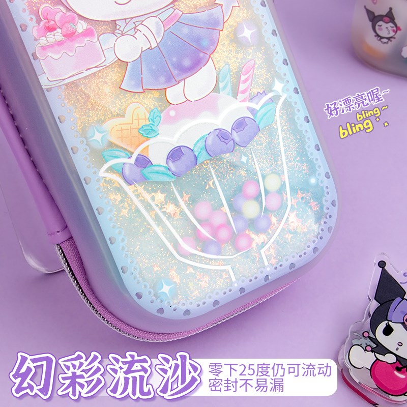 手摇卷笔刀小学生专用铅笔盒女生女孩儿童可爱层大容量文具盒铅笔