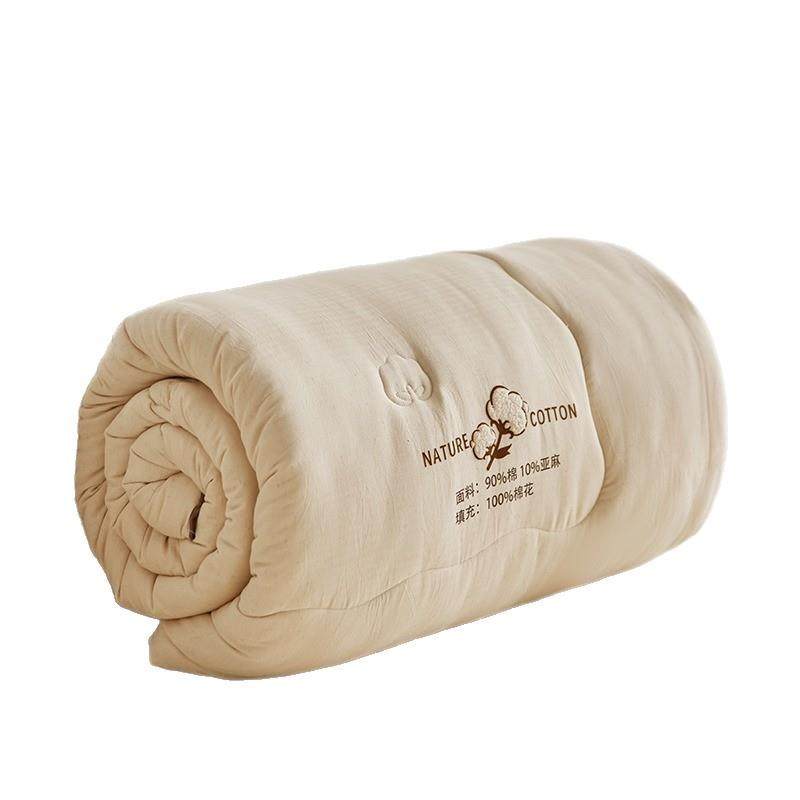 柔软透气~双A类高端款棉麻棉花被全棉被子被芯保暖春秋被加厚冬被,电子元器件市场,其它元器件,淘宝优惠券,粉丝福利购,淘宝优惠卷