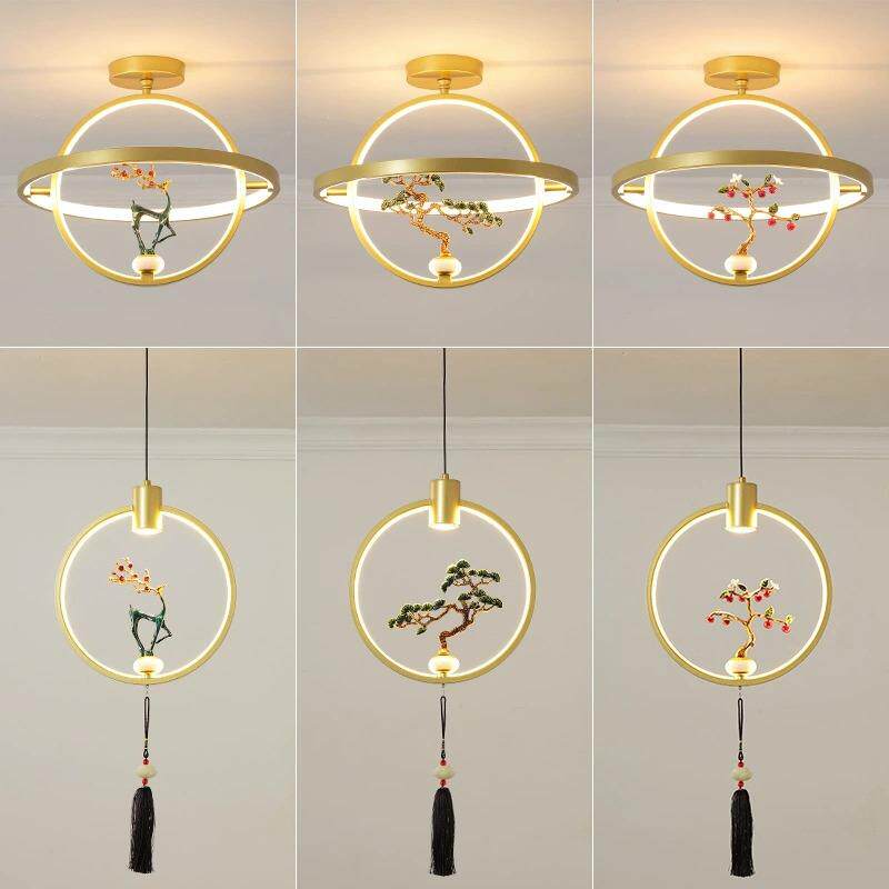 新中式小吊灯走廊灯创意吧台床头吊灯餐厅茶室书房灯具玄关楼梯灯