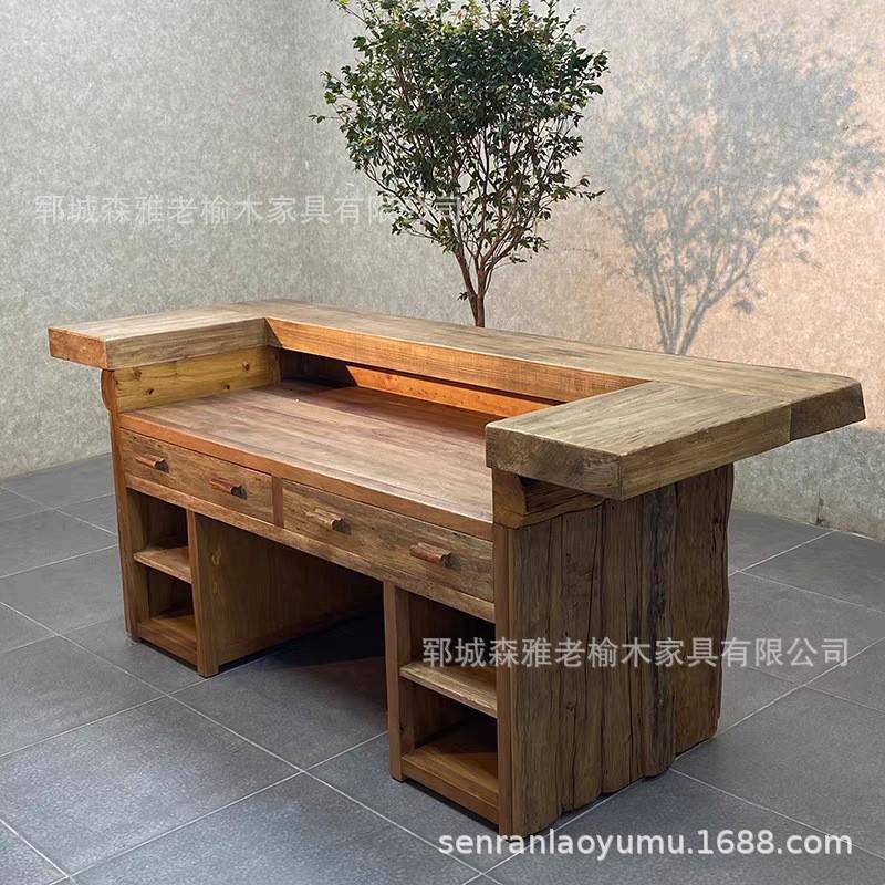 老榆木原生态原木实木家具纯实木小茶几茶桌小茶桌简约现代茶台