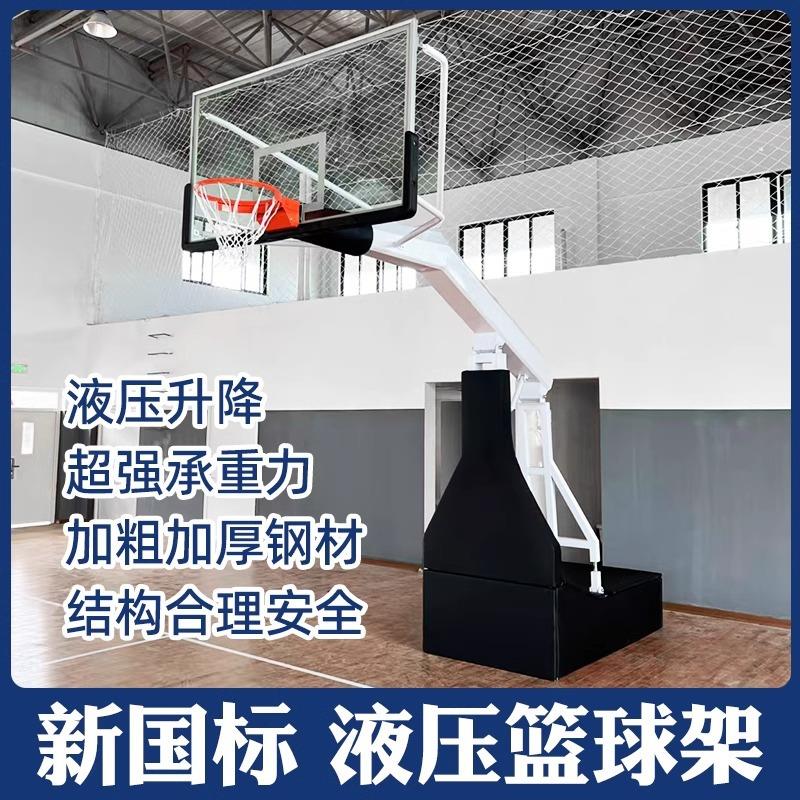 升降篮球架埋地式标准户外移动篮球框室外县挂式带篮板网白色活动