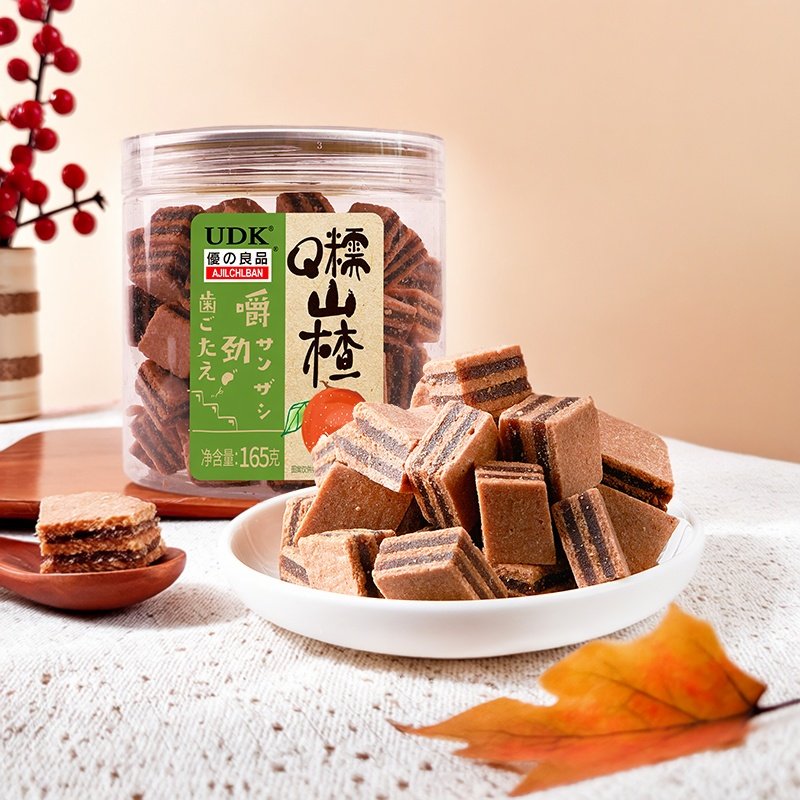 UDK优之良品Q糯山楂165g罐装酸甜蜜饯梅类制品果脯水果干零食
