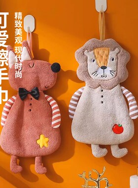 JOJOS L. PD.杂货先生.擦手巾可爱挂式吸水速干卡通毛巾  撸猫