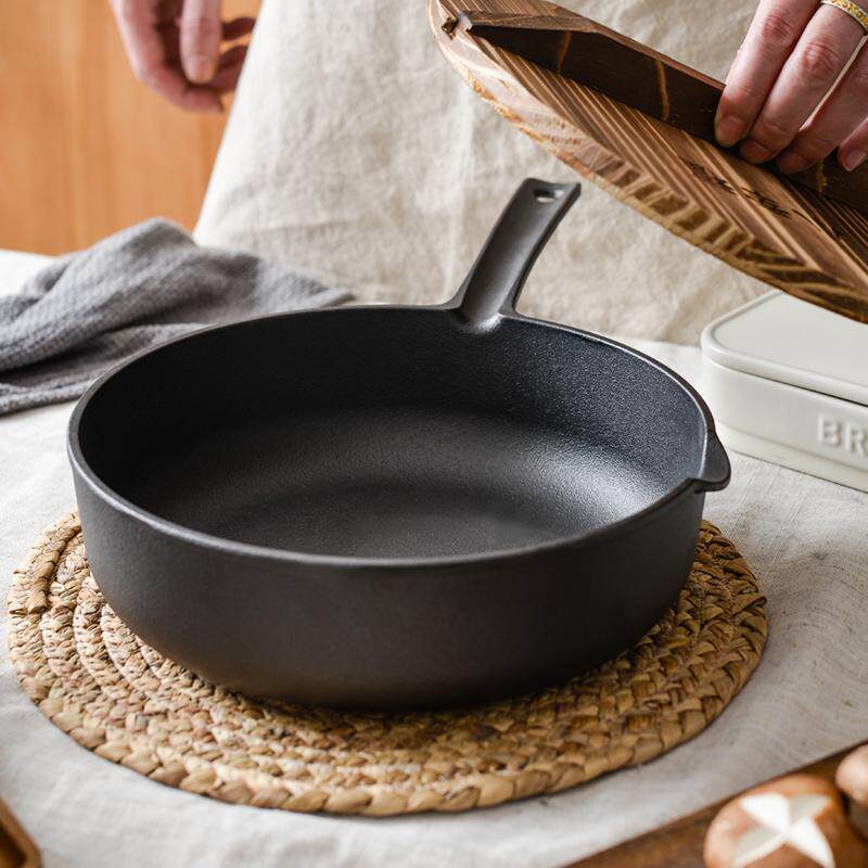 小幸福铸铁小汤锅单身食生铁无辅家用锅小纯铁涂层炒锅奶锅多用