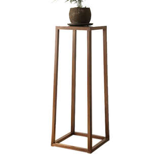 新中式花架实木禅意胡桃木架花简约花盆萝落地绿室内置物架客厅几