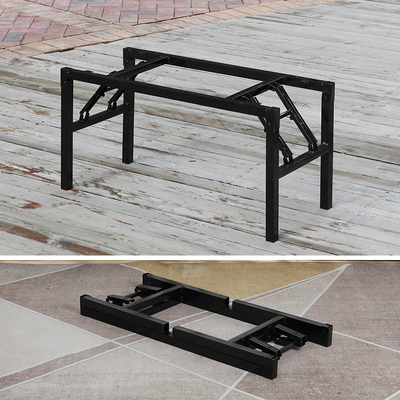 长方形桌架子 折叠餐桌架脚支架 桌子腿 饭桌脚架子 小桌支架 铁