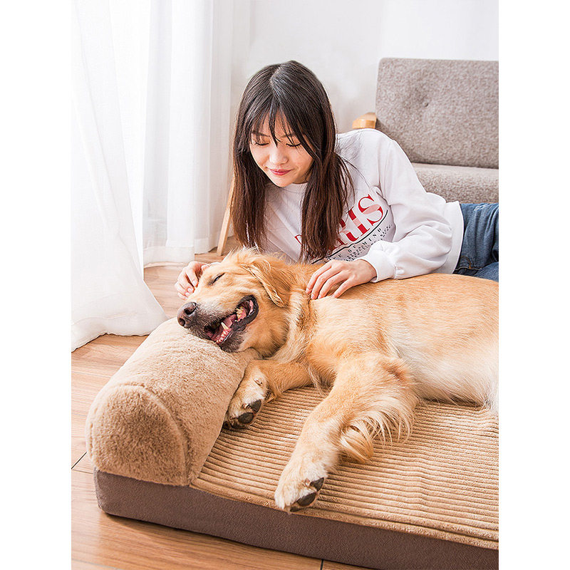 狗窝四季通用可拆洗大型犬沙发加厚狗床睡垫中大型犬睡觉用的垫子