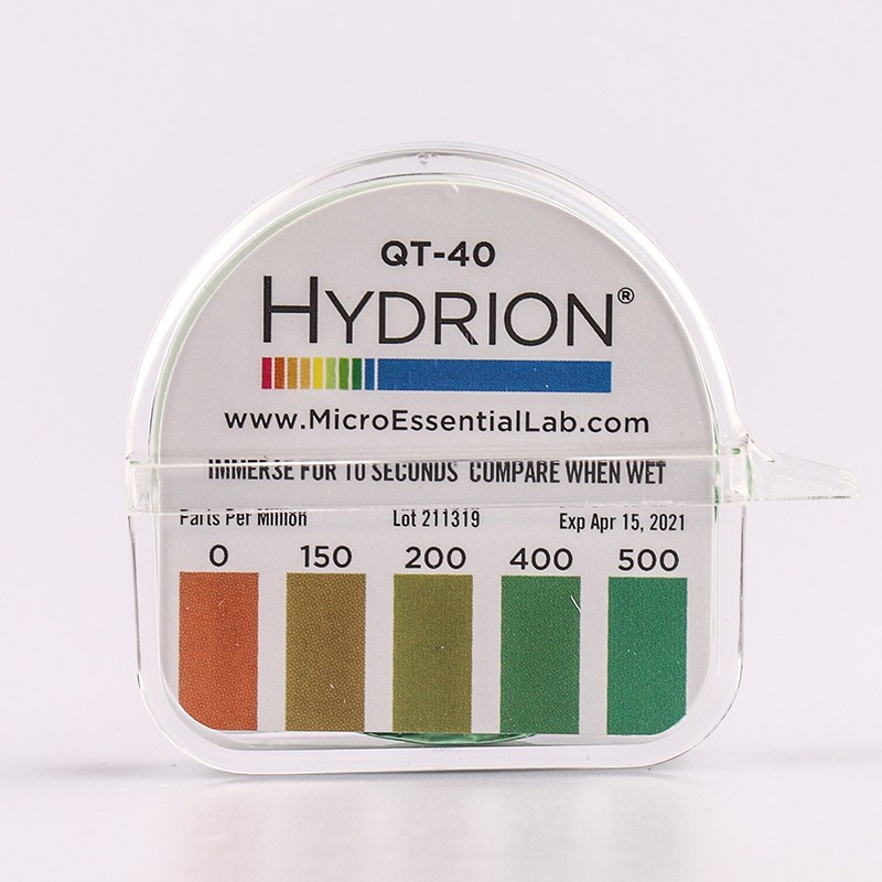 季铵盐检测试纸 QT-10(0-400PPM) QT-40(0-500PPM) HYDRION