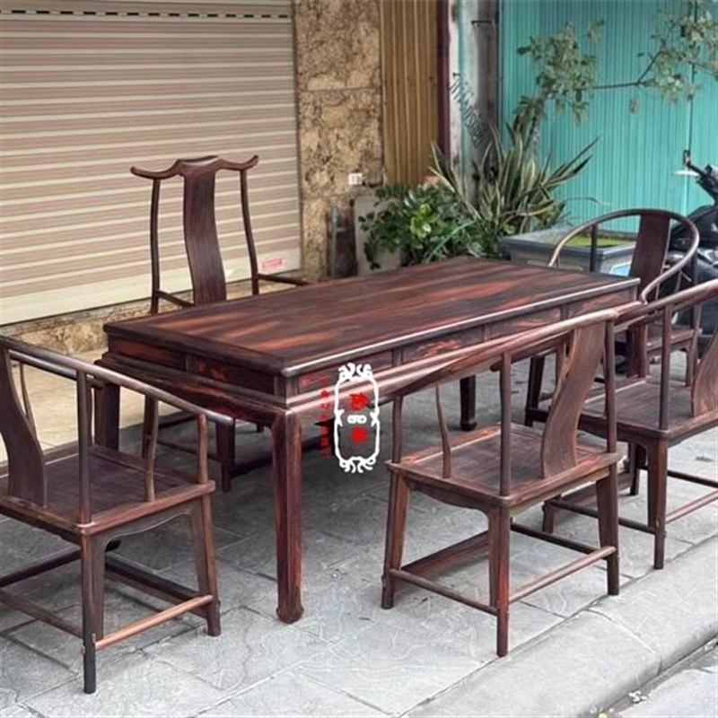 大红酸枝黑飘红茶桌中式明清古典红木家具交趾黄檀厂价直销
