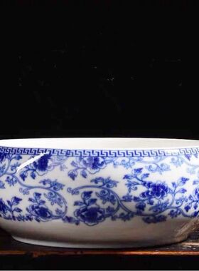 烟灰缸超大号家用客厅中式茶台多功能桌面垃圾果皮茶渣缸陶瓷花盆