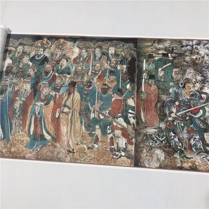元 永乐宫壁画朝元图13版全图 工笔人物画国画高清微喷长卷装饰画图片
