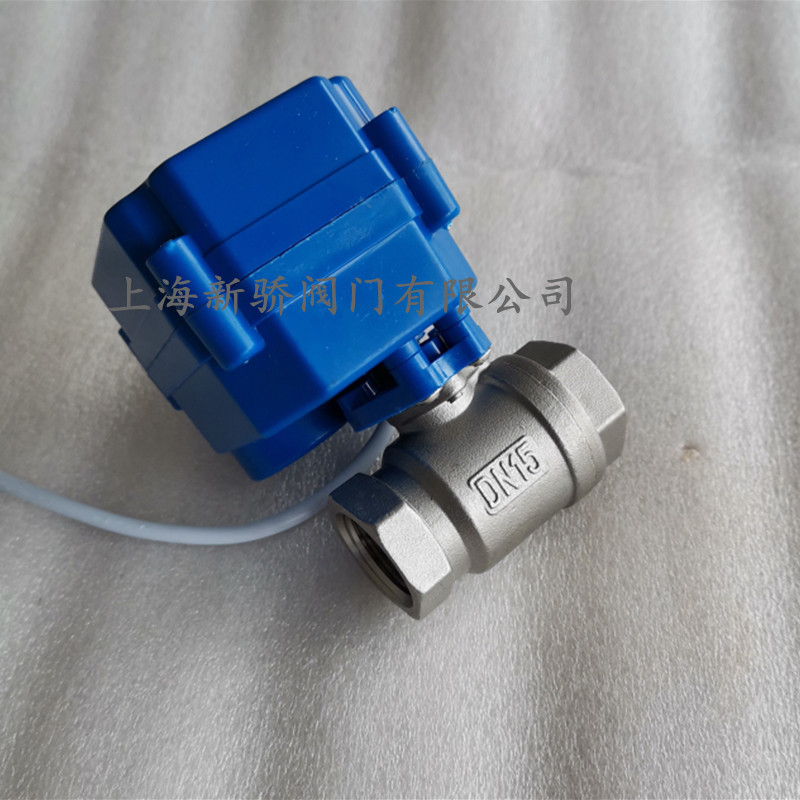 304不锈钢微型电动阀门CWX-15N内螺纹二通阀 浴池热水开关阀9-24V