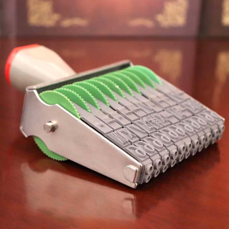 大号11位日期印可调节转轮日期日期章数字打码机财务办公字高7mm