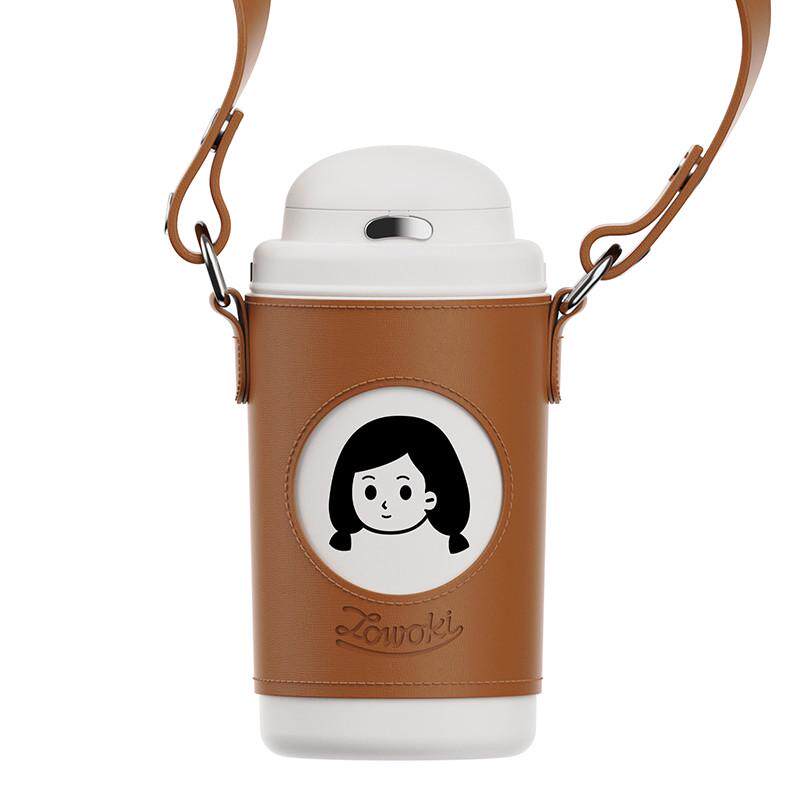 造物集保温杯学生水杯女可爱值背带吸管高不锈钢杯颜刻字情侣水杯