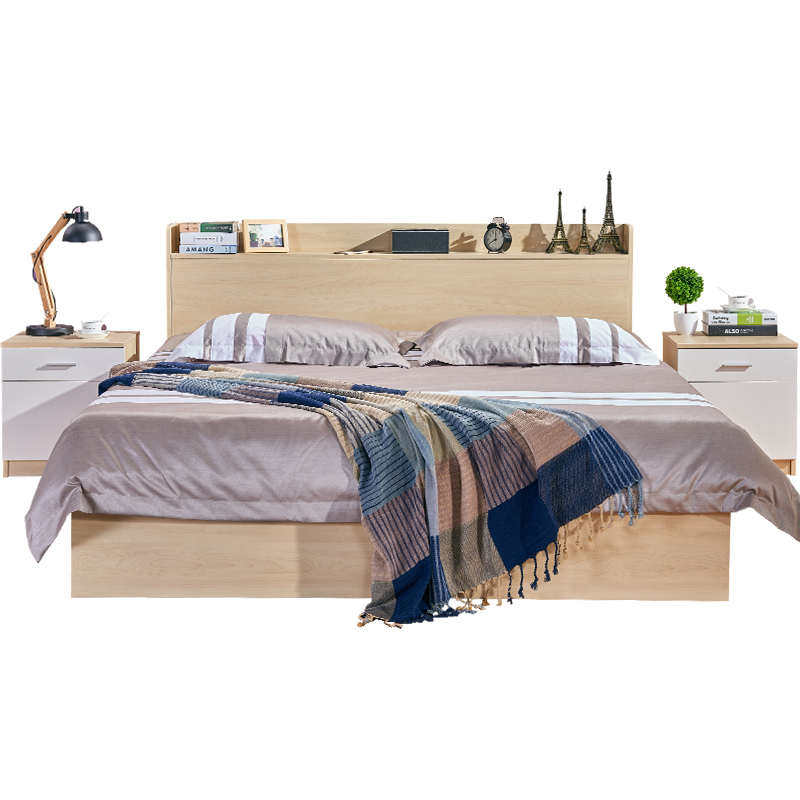 卧室双人高箱储物床婚床带箱体抽屉床板式多功能现代收纳床简约