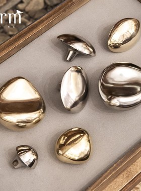 丹麦ferm LIVING不锈钢黄铜挂钩 墙壁打孔衣帽钩精致玄关柜门把手