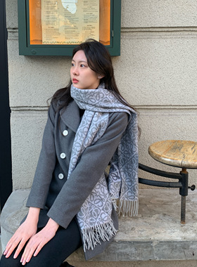 FIRST.PRETTY双排扣羊毛呢大衣女中款质感毛呢冬款外套