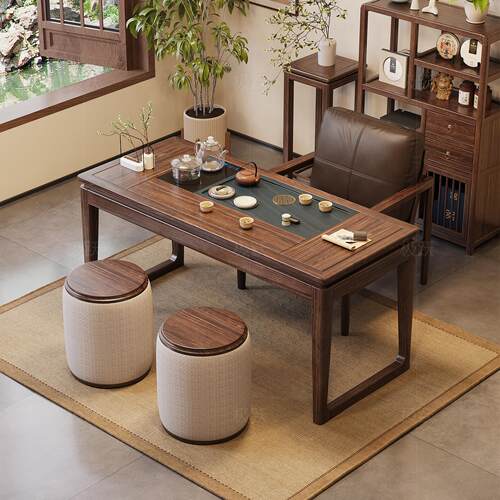 实木室茶桌客厅家台用办公存椅茶几阳高级茶台小户型YAYJ-562新款