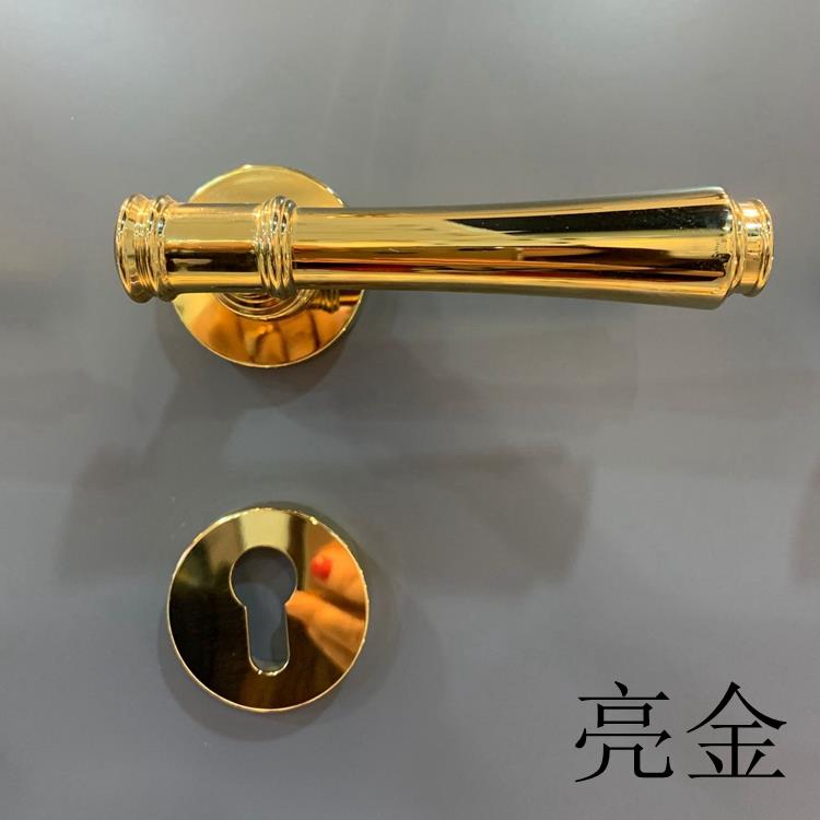 依佰利砂银门锁美式金色门锁轻奢室内黑色静音不锈钢拉丝分体门锁