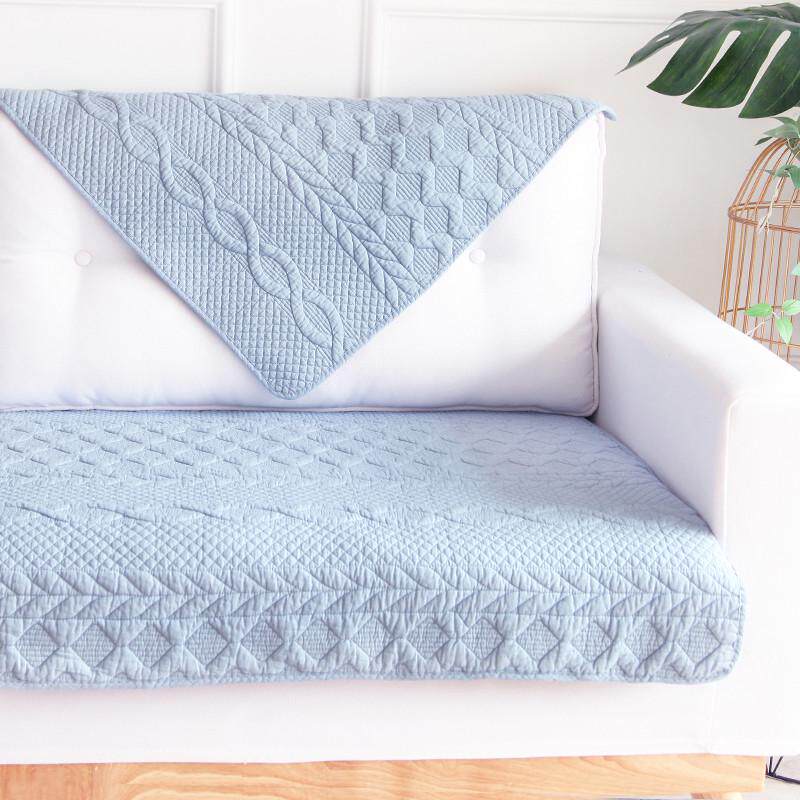 素色麻花藤纯棉布艺沙发垫坐垫四季罩通用靠背巾沙发沙发定制巾