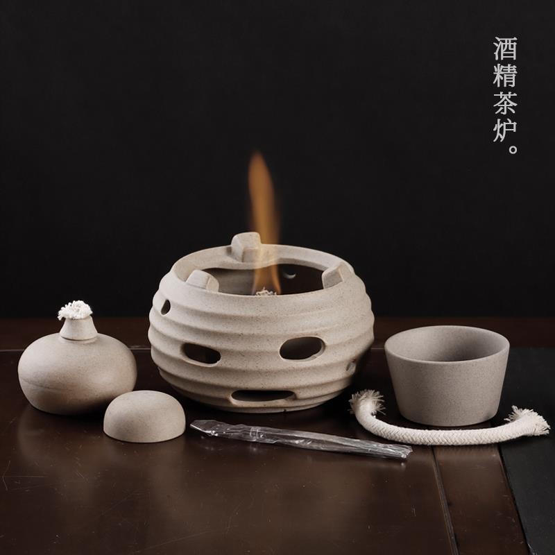 老段烧茶器围炉煮茶罐罐茶具家用酒精炉煮茶器套装烤奶茶壶粗陶罐