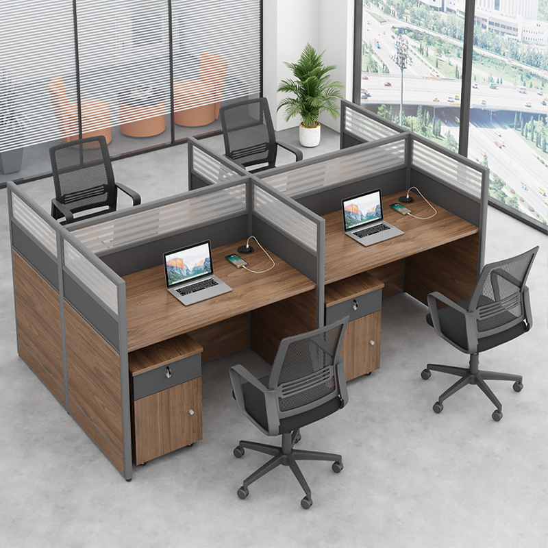 工位办公桌4人位卡座公司屏风卡位办公室桌椅组合办公桌子 办公室