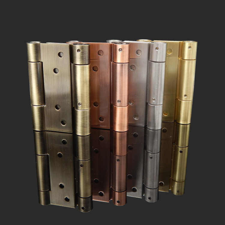 4寸液压缓冲双向合页弹簧铰链开门关门自动不锈钢古铜色双向