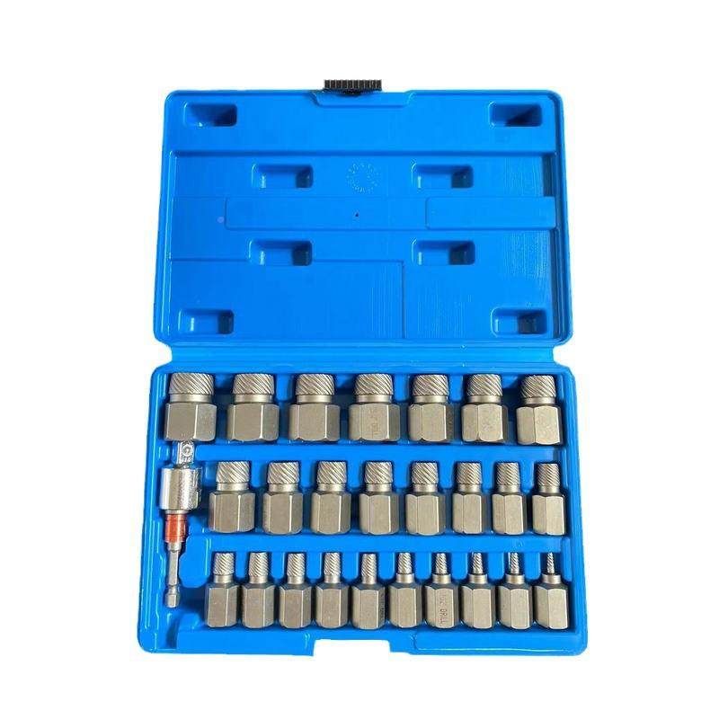 2取7件套CXN装受损生锈螺母出栓套筒螺螺钉轮丝胎螺取出器工具装