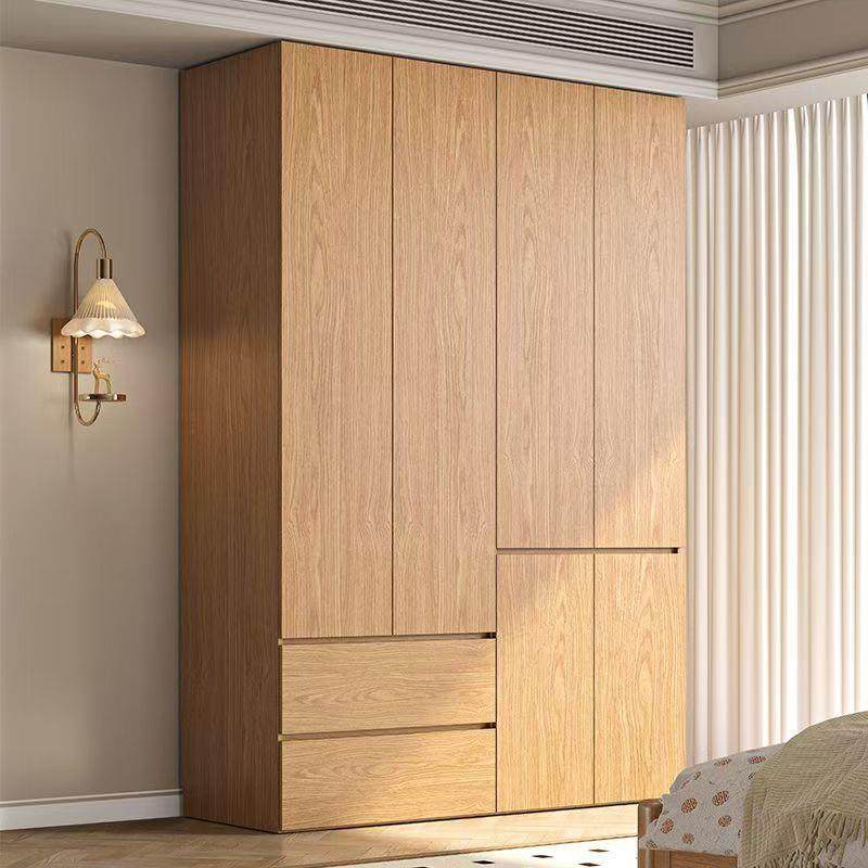 中简MBJ古风橡木衣柜实木门到顶家用卧室储物柜约现代分一段大衣