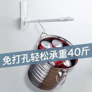 免打孔隐形折叠晾衣杆卫生间浴帘杆阳台撑架室内窗帘杆日式伸缩杆