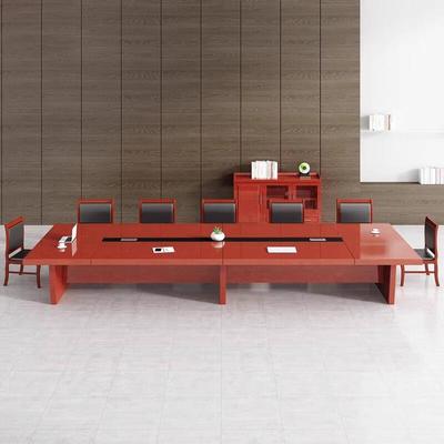 大型会议桌条桌YH-DBT93开会洽谈桌椅贴木皮长实桌办公桌形组合油