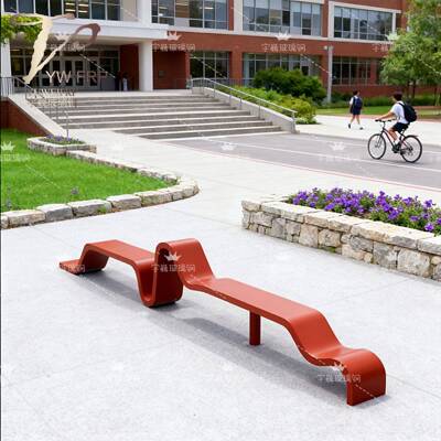学XRC-034校区儿童玻璃钢座椅幼园商景儿观艺术飘带椅操场场公共
